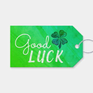 Good Luck Four Leaf Clover Shamrock Gift Tags