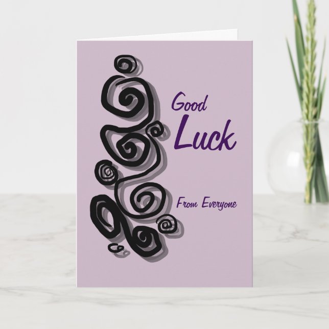 Good Luck from everyone add your message Swirls Card (Front)