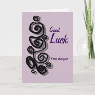 Good Luck from everyone add your message Swirls Card