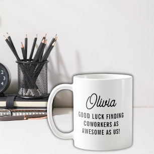 Good Luck Fun Humour Goodbye Coworker Colleague Mu Coffee Mug