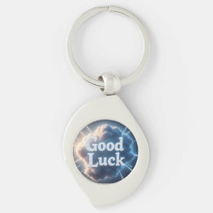 Good Luck — Glowing Cloud Typography with Light Be Key Ring