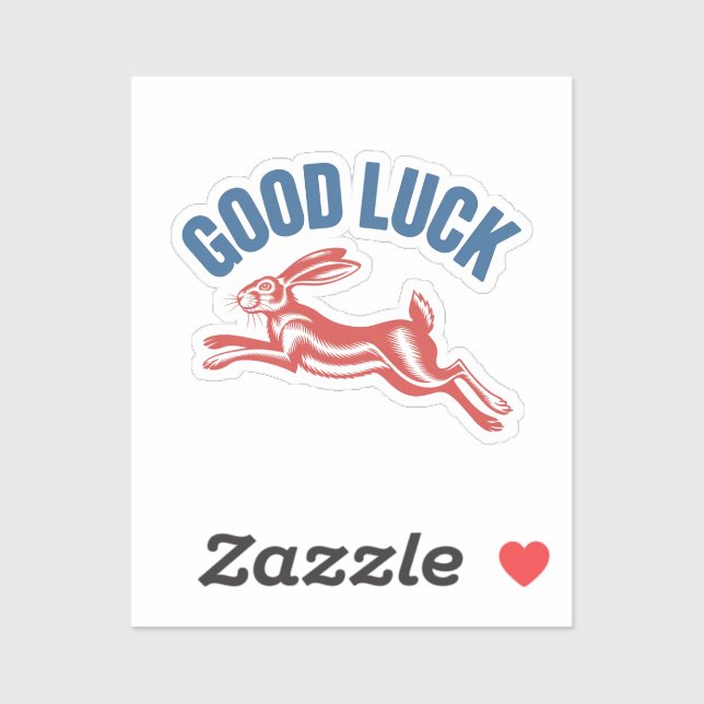 Good Luck Hare – Vintage Running Rabbit Design (Sheet)
