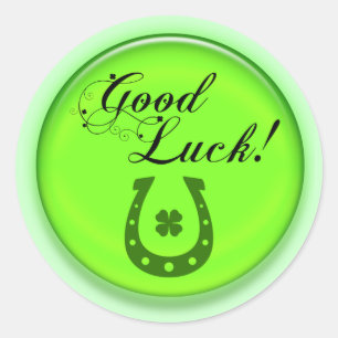 Good Luck Horse Shoe Classic Round Sticker