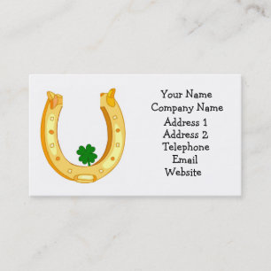 Good Luck Horseshoe Business Card