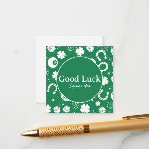 Good luck Horseshoe Shamrock Enclosure Card