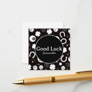 Good luck Horseshoe Shamrock Enclosure Card