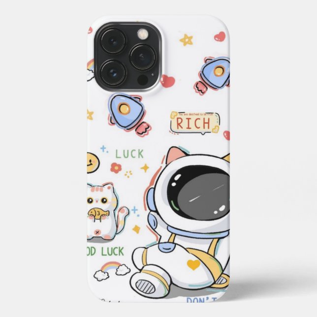 Good luck in space iPhone case (Back)