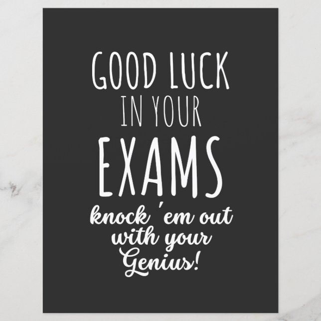 good Luck in your exams (Front)