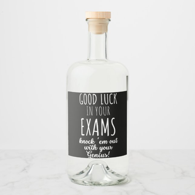 good Luck in your exams Liquor Bottle Label (Front)