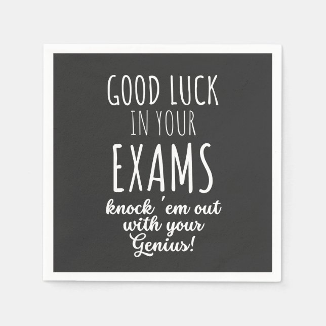 good Luck in your exams Napkin (Front)