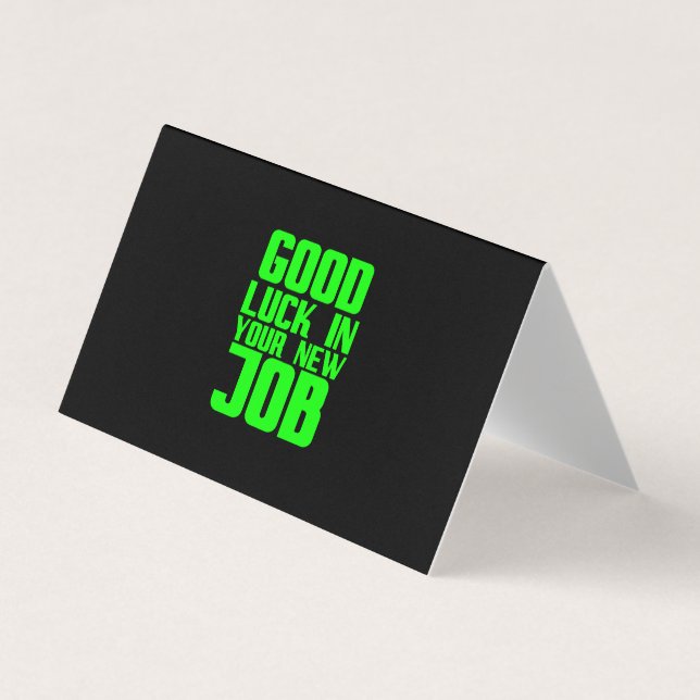 Good luck in your new job funny gifts for employee business card (Front)