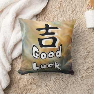 Good Luck Japanese Characters Cushion