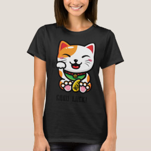 Good Luck Japanese Maneki Neko Lucky Charm Cat Kit T-Shirt