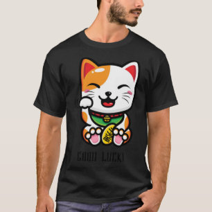 Good Luck Japanese Maneki Neko Lucky Charm Cat Kit T-Shirt