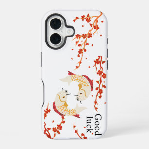 Good Luck Koi Fish with Sakura   Elegant Japanese  iPhone 16 Case