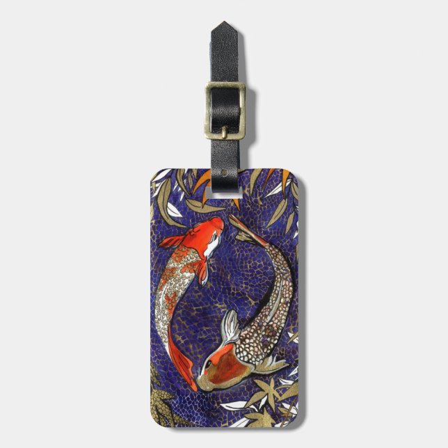 good luck koi luggage tag (Front Vertical)