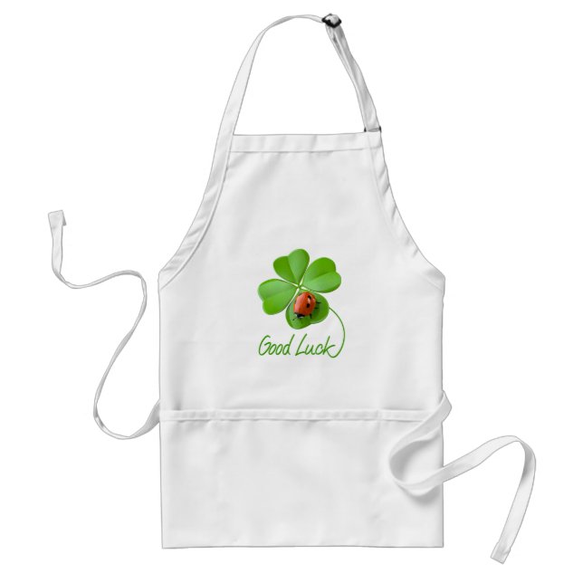 Good Luck Lady Bug Shamrock Apron (Front)