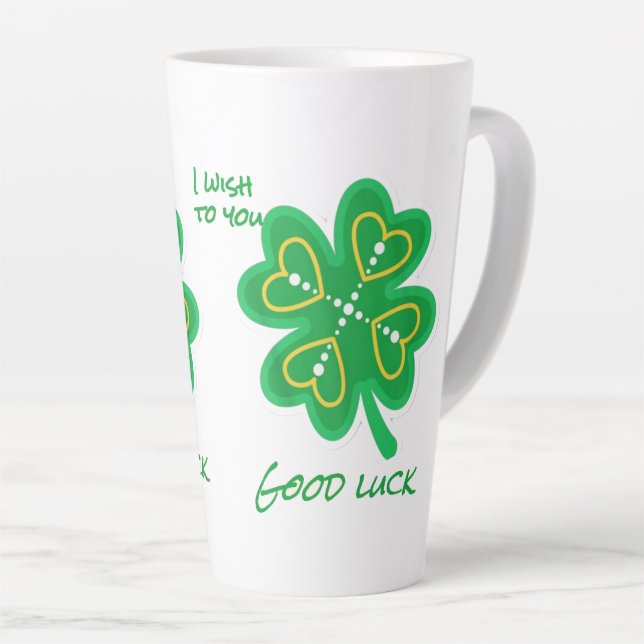 Good luck latte mug (Right Angle)