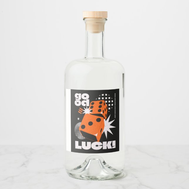 Good luck  liquor bottle label (Front)