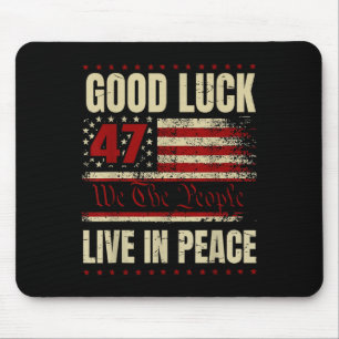 Good Luck Live In Peace Funny Donald Trump Quote U Mouse Mat