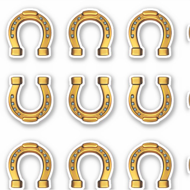 Good luck lucky golden horseshoes set of 9 vinyl (Front)