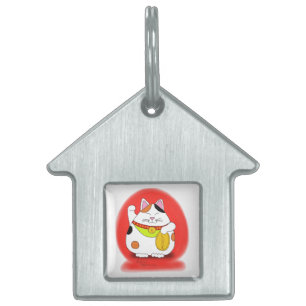Good Luck Maneki Neko Pet Tag