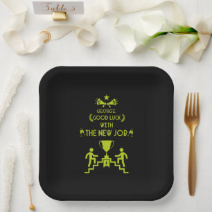 Good Luck New Job Paper Plate