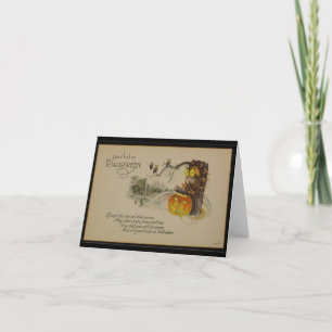 Good Luck on Halloween Vintage Greeting Card