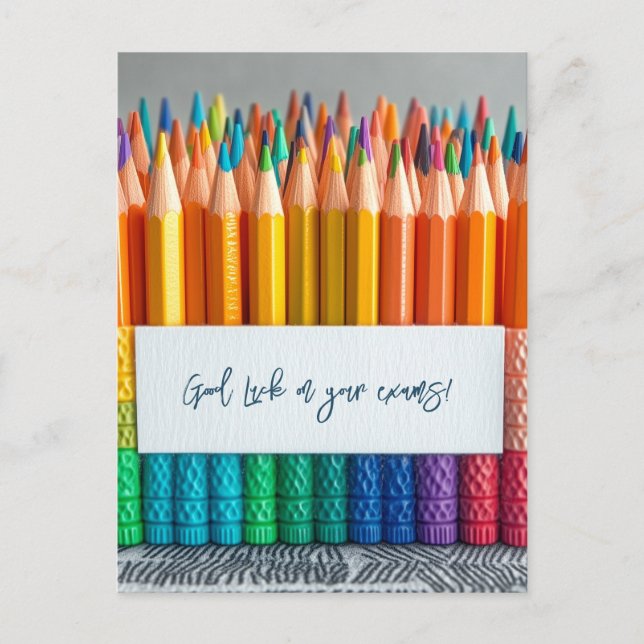 Good Luck on Your School Exams Postcard (Front)