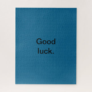 Good Luck or Your Words Puzzle Blue Black