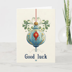 Good Luck Ornament Holiday Card