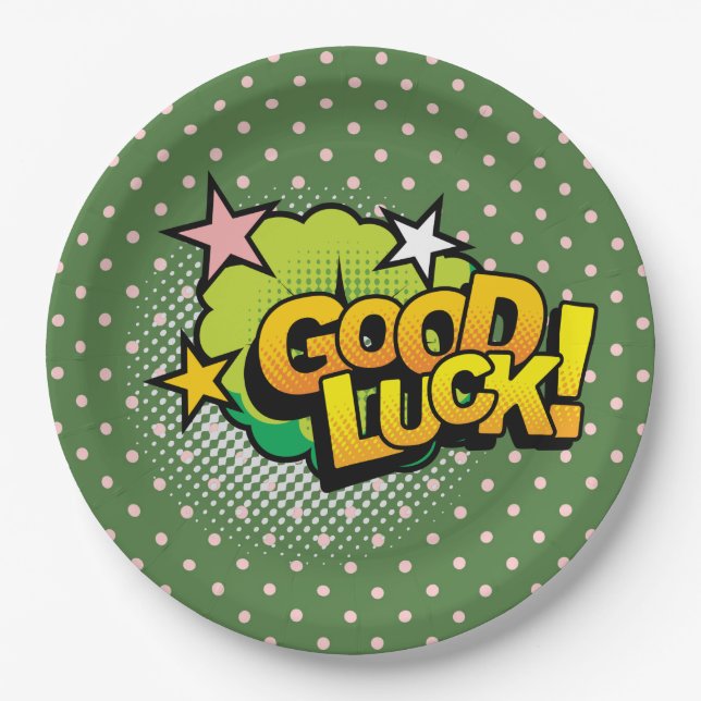 Good Luck  Paper Plate (Front)