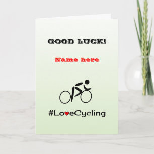 Good Luck personalize cycling Card