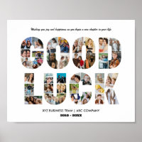Good Luck Photo Collage Coworker Farewell Retired