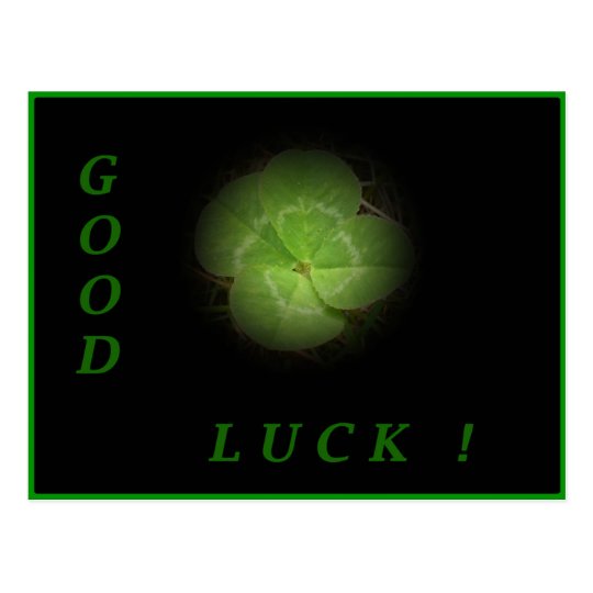 Good luck postcard