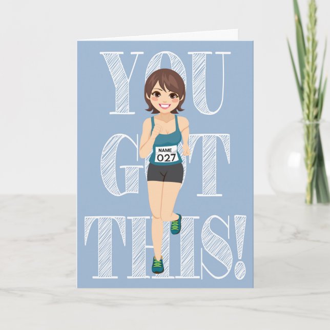 Good Luck Runner Card (customizable) (Front)