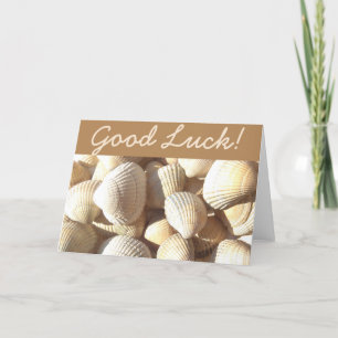 Good Luck! Sea Shells Sunny Tropical Exotic Beach Card