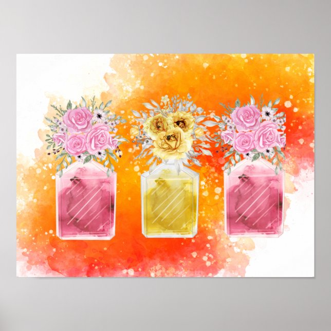 Good Luck set of Three Perfume Bottle Bouquet Poster (Front)