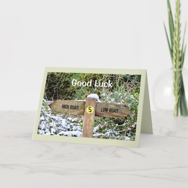 Good Luck Signpost Card (Front)