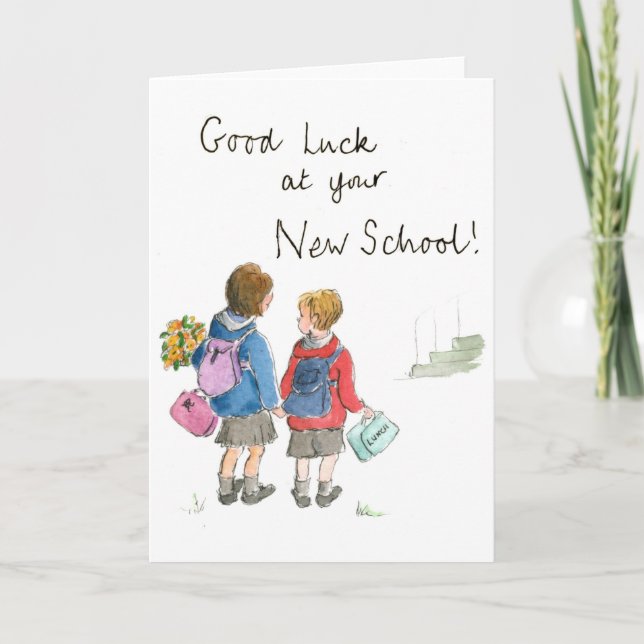 Good Luck - Starting School Card (Front)
