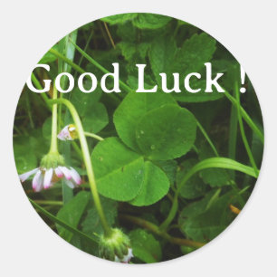 Good Luck Sticker! Classic Round Sticker