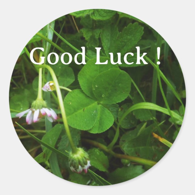 Good Luck Sticker! Classic Round Sticker (Front)
