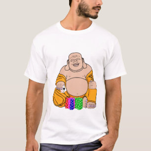 GOOD LUCK TEXAS HOLD'EM POKER BUDDHA CHIP STACK T-Shirt