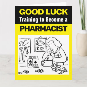 Good Luck Training to Become a Pharmacist Card