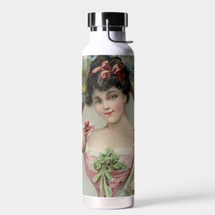 Good Luck - Vintage Saint Patrick's Day Card Water Bottle