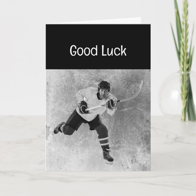 Good Luck Wishes Ice Hockey Sport Card (Front)
