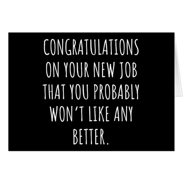 Good luck with the new job (Front Horizontal)