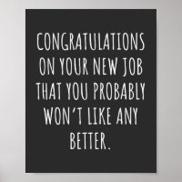 Good luck with the new job