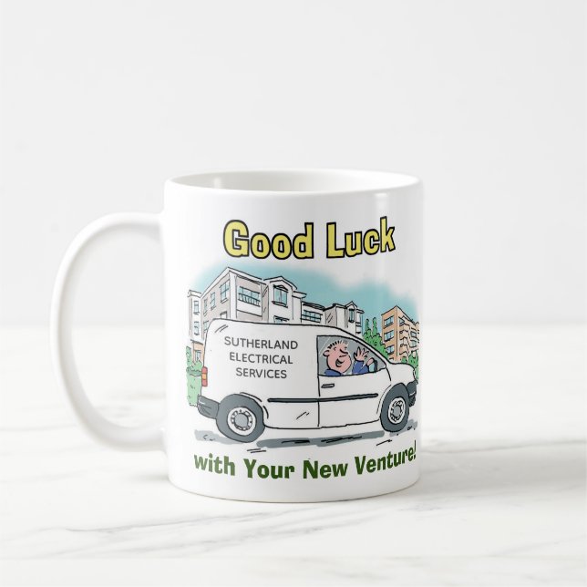 Good Luck with Your New Business Coffee Mug (Left)