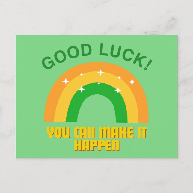 Good Luck - You can male it happen Postcard (Front)